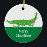 Tangled Lights Gator Ornament<br><div class="desc">Colorful,  happy,  bright ornament to hang on your tree or give as a gift.  You can personalize the  message or purchase it as is.</div>