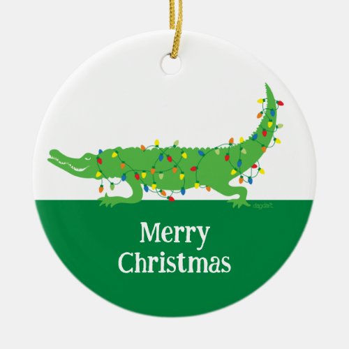 Tangled Lights Gator Ornament