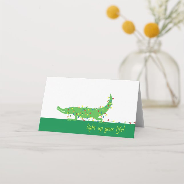 Tangled Lights Holiday Place Cards (Front)