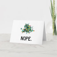 Tangled Lights Nope Holiday Card