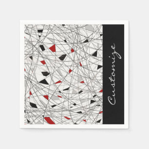 Tangled Lines Abstract Pattern Napkins