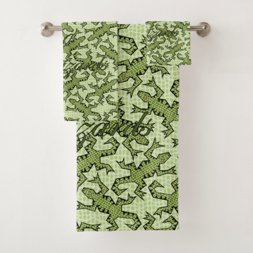 Tangled Lizards Bath Towel Set