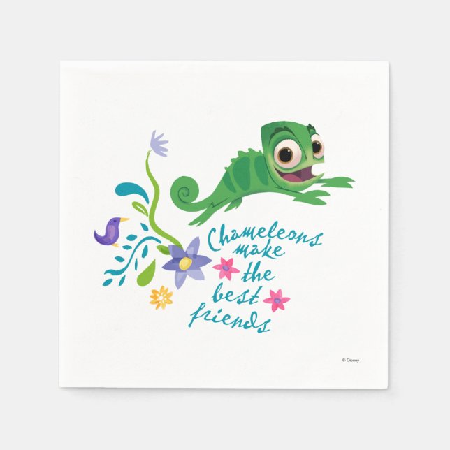 Tangled | Pascal - Chameleons Make the Best Friend Napkins (Front)