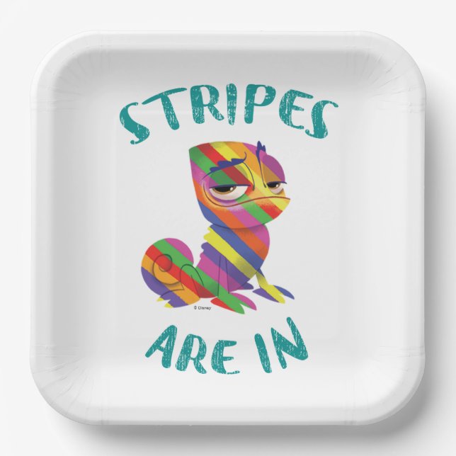 Tangled | Pascal - Stripes are In 2 Paper Plates (Front)