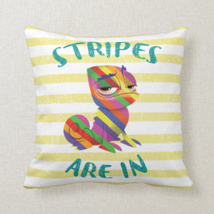 Tangled   Pascal - Stripes are In Throw Pillow