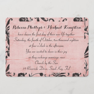 Tangled Pink Invitation