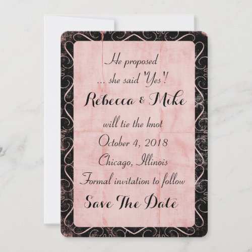 Tangled Pink Save the Date