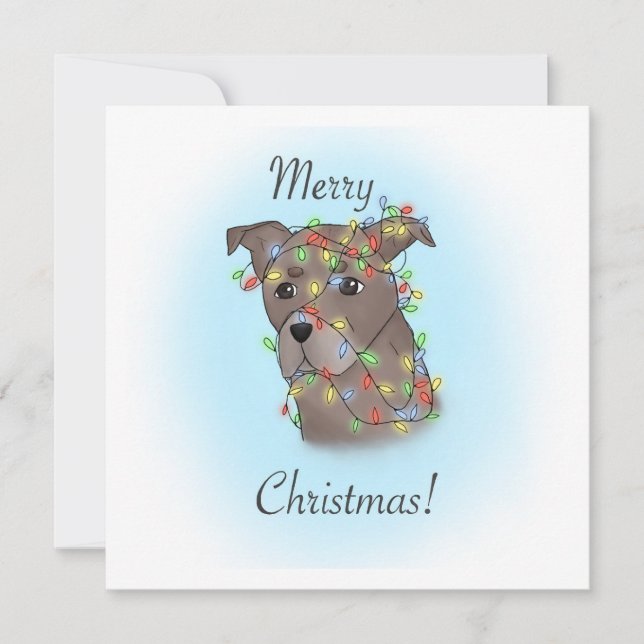 Tangled Pup Holiday Card (Front)