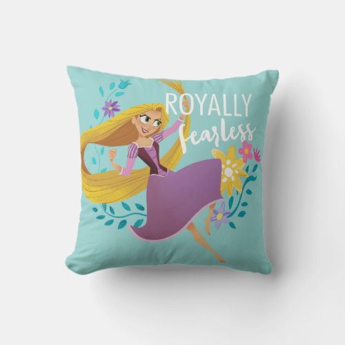 Tangled  Rapunzel _ Royally Fearless Throw Pillow
