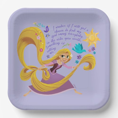 Tangled  Rapunzel _ Something is Calling Me Paper Plates