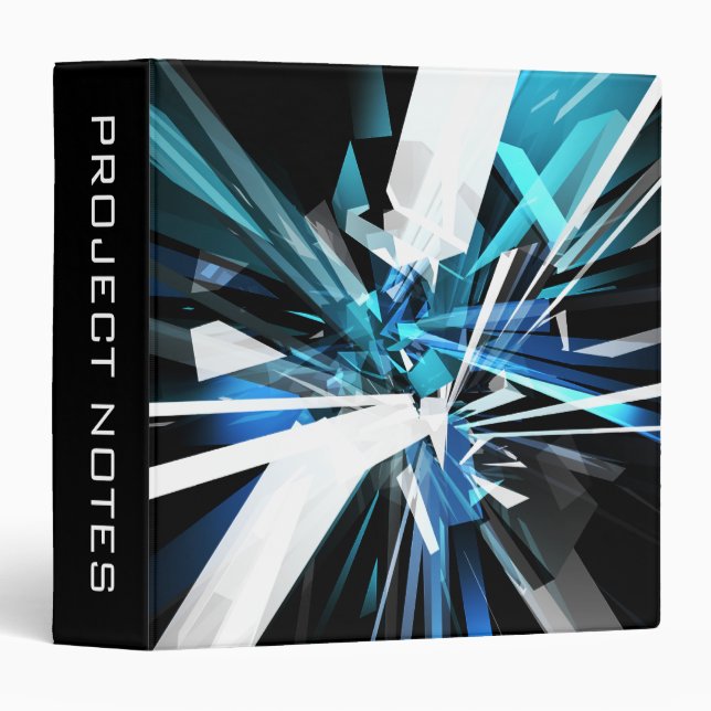 Tangled Rectangles #2 3 Ring Binder (Front/Spine)