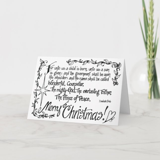 Tangled Religious Christmas Card (Front)