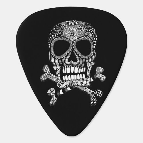 Tangled Skull and Crossbones Guitar Pick