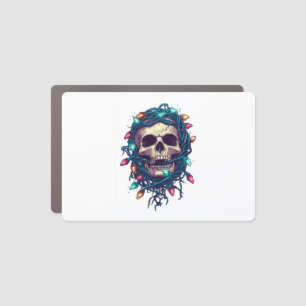Tangled Skullmas � Funny Xmas Skeleton Car Magnet