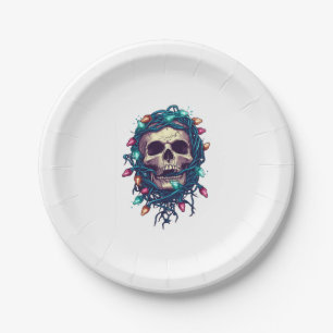 Tangled Skullmas � Funny Xmas Skeleton Paper Plates