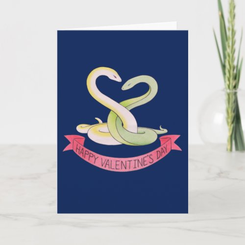 Tangled Snakes Valentines Day Greeting Card