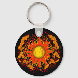 Tangled Sun Keychain