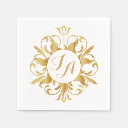 Tangled Sun Monogram Napkins