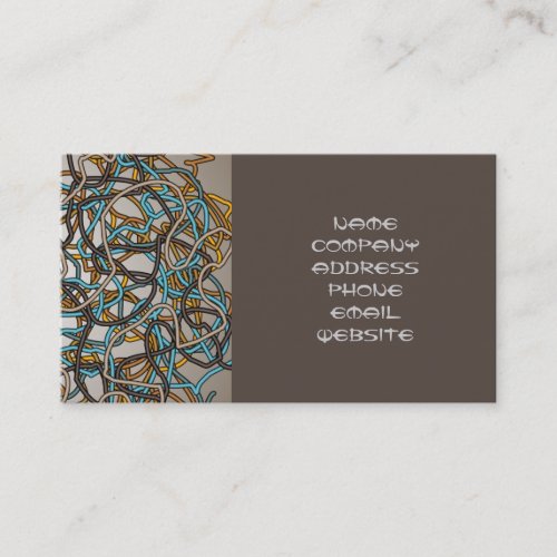 Tangled Threads Abstract Design Business Card