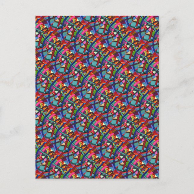 "Tangled" Tiled Image Abstract Postcard (Front)