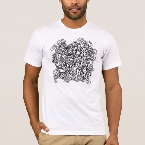 Tangled Up In Bikes _ Cyclists T_Shirt