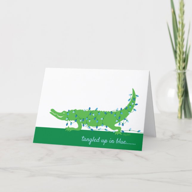 Tangled Up in Blue Holiday Card (Front)