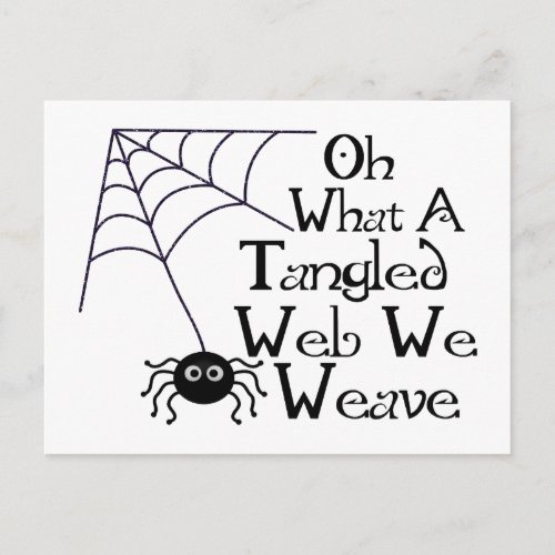 Tangled Web Spider Postcard