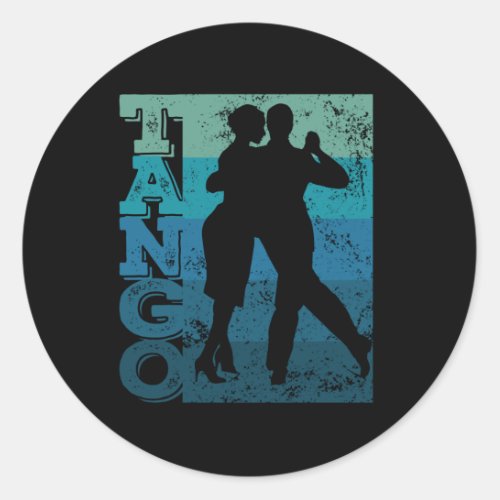 Tango Argentino Retro Vintage Tango Vals Dance Classic Round Sticker