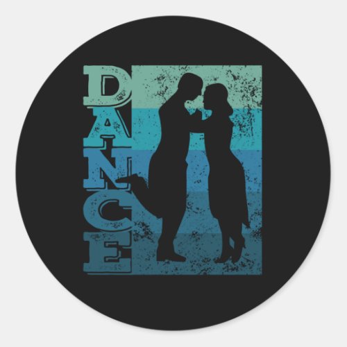 Tango Argentino Retro Vintage Tango Vals Dance Classic Round Sticker