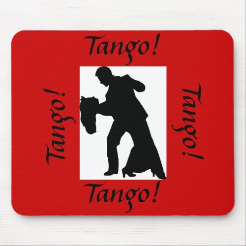 Tango Ballroom Dance Couple Mousepad _ Red
