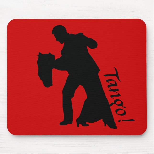 Tango! Ballroom Dance Couple Silhouette Mouse Pad (Front)