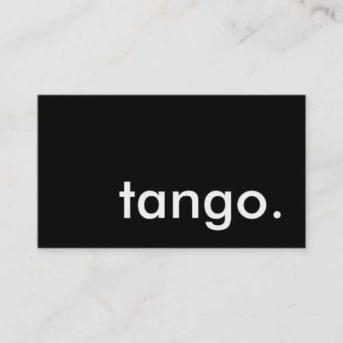 tango business card