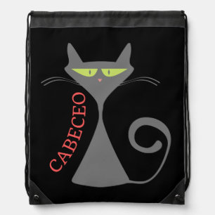 Tango Cabeceo Cat Drawstring Bag