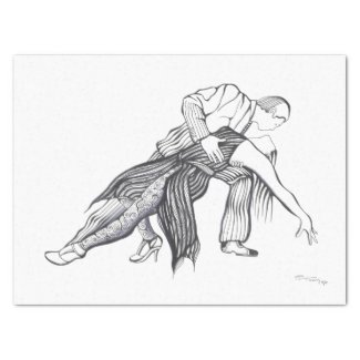 Tango Couple Papel De Seda Mediano