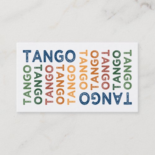 Tango Cute Colorful Business Card