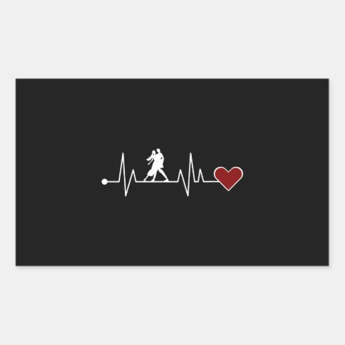 Tango Dance Couple Dancing Heartbeat gift Rectangular Sticker