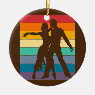 Tango Dance Instructor Distressed Vintage Retro Ceramic Ornament