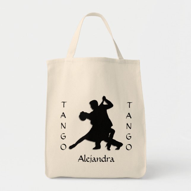 Tango Dance Silhouette Personal Tote Bag (Front)