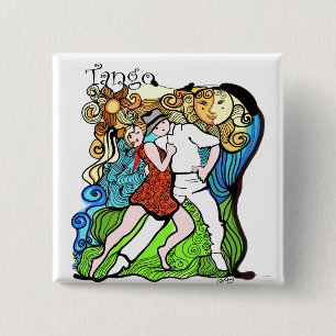 Tango Dance - Two Little Tangueros Button