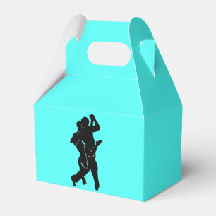 Tango Dancer Couple Favor Box - Your Color - Text