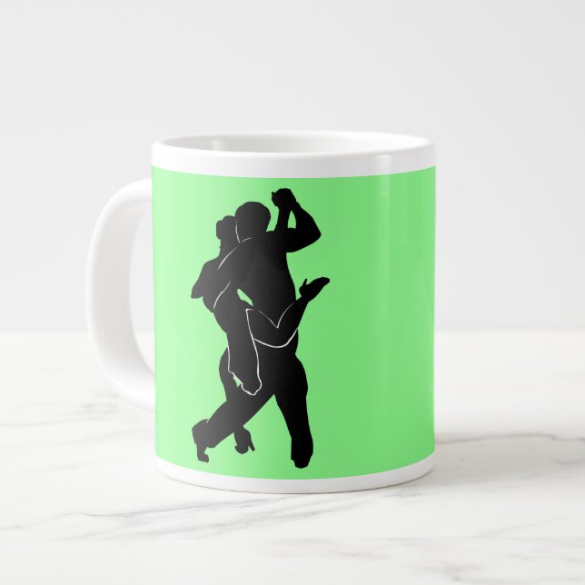 Tango Dancer Couple Mug - Your Colors - Text (Front Left)