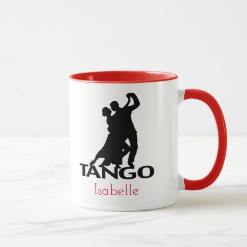 Tango Dancers Ballroom Silhouette Personalized Mug