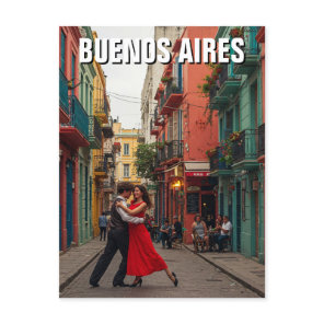 Tango Dancers Buenos Aires Argentina travel Postcard