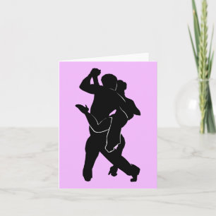 Tango Dancers Card Personalized Custom Text Name