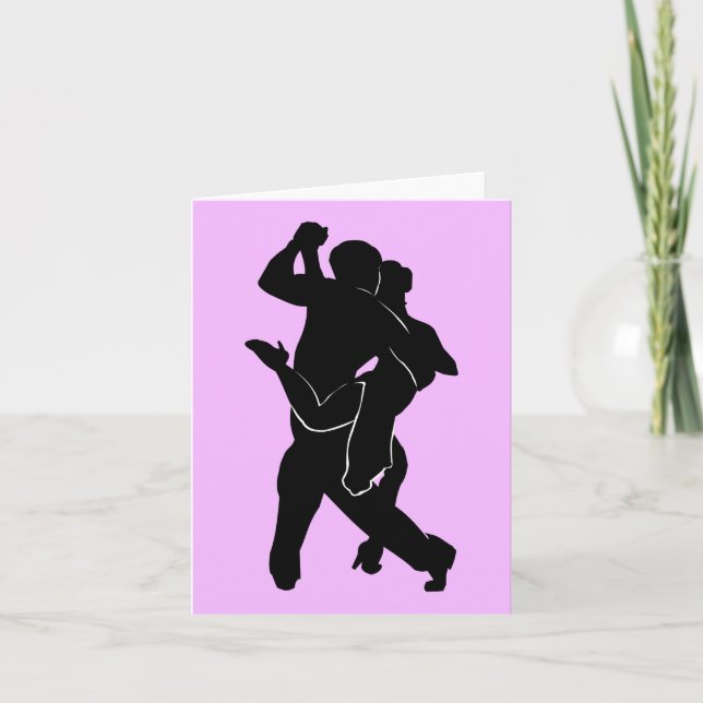 Tango Dancers Card Personalized Custom Text Name (Front)