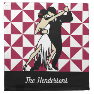 Tango Dancers Cloth Napkin