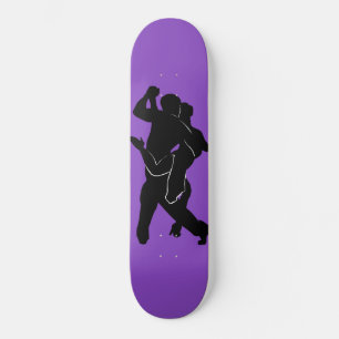Tango Dancers Couple Purple Skateboard Your Colors