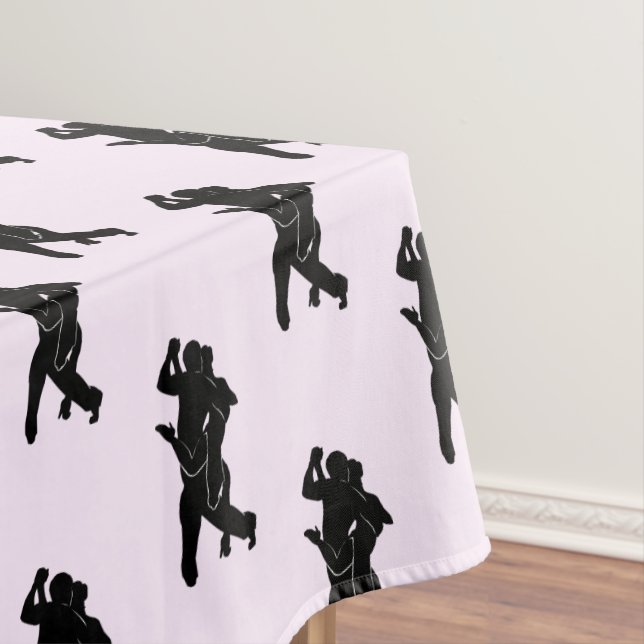 Tango Dancers Couple Tablecloth - Your Colors (In Situ)