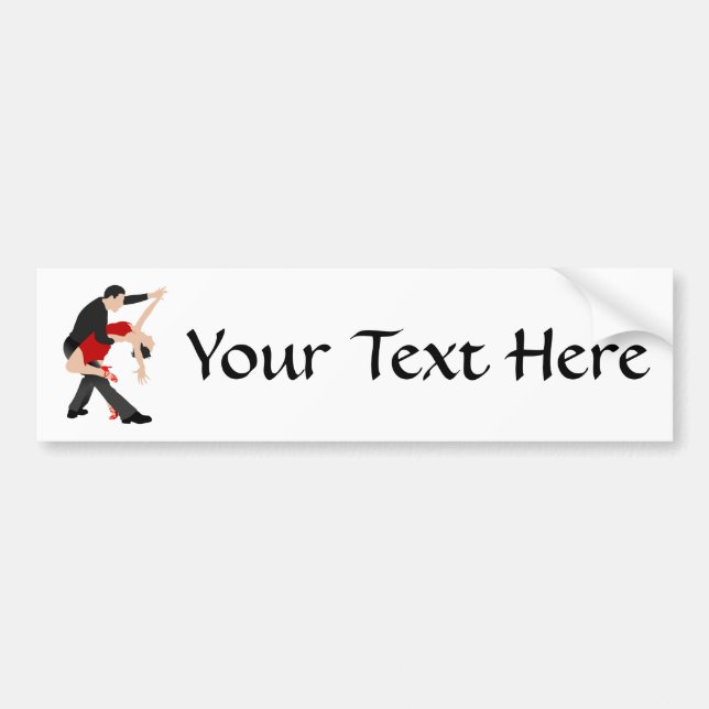 Tango Dancers (customized) Bumper Sticker (Front)