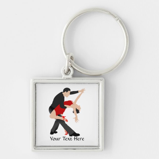 Tango Dancers (customized) Keychain (Front)